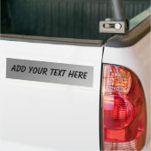  - VOEG JOUW TEKST (Silver Background) TOE Bumpersticker (Op Truck)