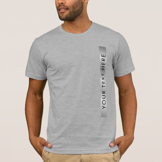 Voeg Jouw tekst Silver de Apparel van de Mannen va T-shirt (Voorkant)