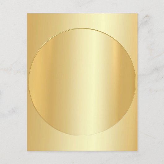 Voeg Jouw tekst Sjabloon Custom Faux Gold Glamorou Flyer (Voorkant)