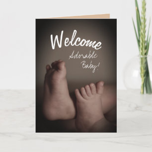 Voeg jouw tekst Sjabloon Nieuwe Baby Wenskaart