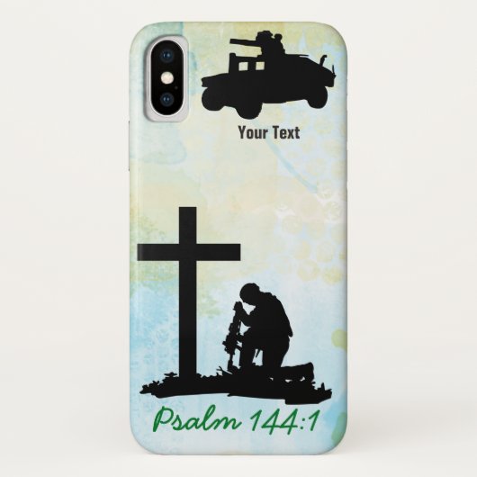Voeg Jouw tekst Soldier iPhone X Hoesje toe (Achterkant)