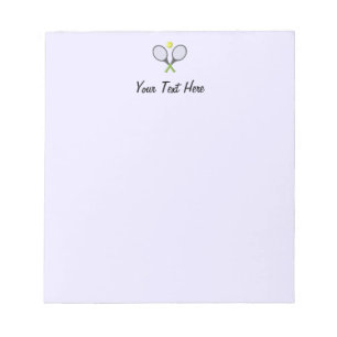 Voeg Jouw tekst Tennis Racket Ball gepersonaliseer Notitieblok