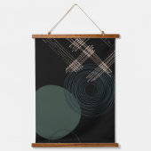 Voeg Jouw tekst toe, Bruin Groene Kunstenaar Hangend Wandkleed (Voorkant)