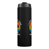 Voeg Jouw tekst toe, cavia's op de Rode Blauwe Zon Thermosbeker (Voorkant)