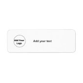 voeg jouw tekst toe - de eenvoudige minimale douan etiket (Voorkant)