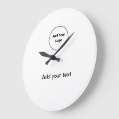 voeg jouw tekst toe - de eenvoudige minimale douan grote klok (Hoek)