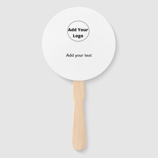 voeg jouw tekst toe - de eenvoudige minimale douan handwaaier (Achterkant)