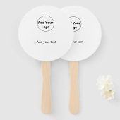 voeg jouw tekst toe - de eenvoudige minimale douan handwaaier (Voorkant en achterkant)