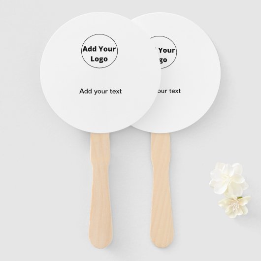 voeg jouw tekst toe - de eenvoudige minimale douan handwaaier (Voorkant en achterkant)