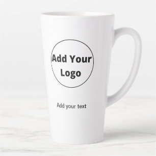 voeg jouw tekst toe - de eenvoudige minimale douan latte mok