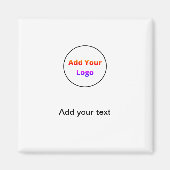 voeg jouw tekst toe - de eenvoudige minimale douan magneet (Voorkant)