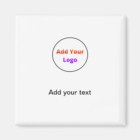 voeg jouw tekst toe - de eenvoudige minimale douan magneet (Voorkant)