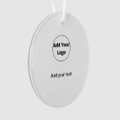 voeg jouw tekst toe - de eenvoudige minimale douan ornament (voorkant)