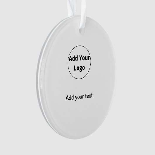 voeg jouw tekst toe - de eenvoudige minimale douan ornament (voorkant)