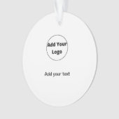 voeg jouw tekst toe - de eenvoudige minimale douan ornament (voorkant)