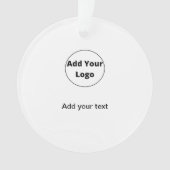 voeg jouw tekst toe - de eenvoudige minimale douan ornament (voorkant)