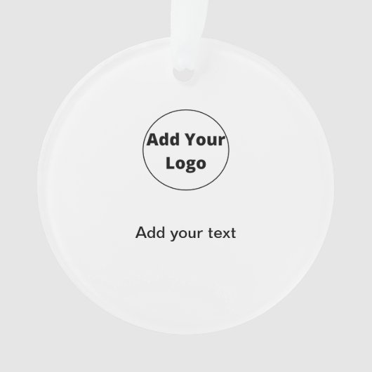 voeg jouw tekst toe - de eenvoudige minimale douan ornament (voorkant)