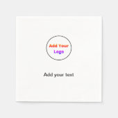 voeg jouw tekst toe - de eenvoudige minimale douan servet (Voorkant)