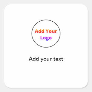 voeg jouw tekst toe - de eenvoudige minimale douan vierkante sticker