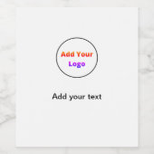 voeg jouw tekst toe - de eenvoudige minimale douan wijn etiket (Enkel label)