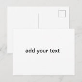 voeg jouw tekst toe eenvoudig te personaliseren mi briefkaart (Voorkant / Achterkant)