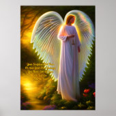 Voeg Jouw tekst toe, Guardian Angel Shimmering Win Poster (Voorkant)