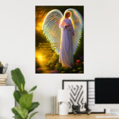 Voeg Jouw tekst toe, Guardian Angel Shimmering Win Poster (Thuiskantoor)
