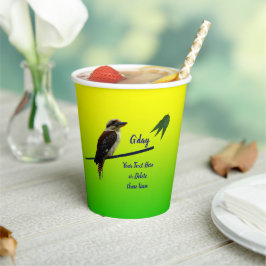 Voeg Jouw tekst toe, Kookaburra Australia Day Part Papieren Bekers