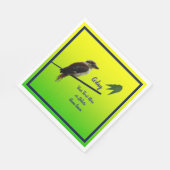 Voeg Jouw tekst toe, Kookaburra Australia Day Part Servet (Hoek)