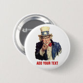 Voeg Jouw tekst toe Ronde Button 5,7 Cm (Voorkant /achterkant)