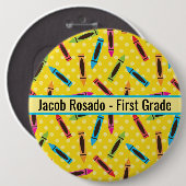Voeg Jouw tekst toe - School/Daycare Round-Button Ronde Button 6,0 Cm (Voorkant /achterkant)
