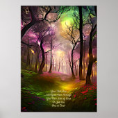 Voeg Jouw tekst toe, Weg door Enchanted Forest Poster (Voorkant)