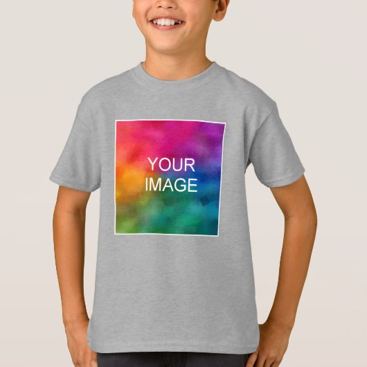 Voeg Jouw tekst Upload Foto Kinder Jongens Korte M T-shirt (Voorkant)