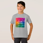 Voeg Jouw tekst Upload Foto Kinder Jongens Korte M T-shirt (Voorkant volledig)