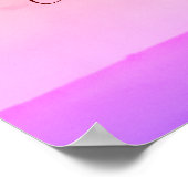 Voeg Jouw tekst Waterverf Holografie Landscaps toe Poster (Hoek)