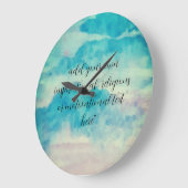 Voeg Jouw tekst Waterverf prachtige blauwe hemden  Grote Klok (Hoek)