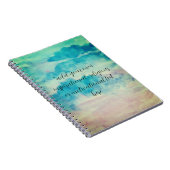 Voeg Jouw tekst Waterverf prachtige blauwe hemden  Notitieboek (Rechterzijde)