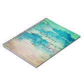 Voeg Jouw tekst Waterverf prachtige blauwe hemden  Notitieboek (Linkerzijde)