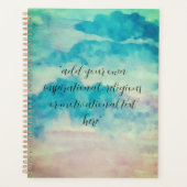 Voeg Jouw tekst Waterverf prachtige blauwe hemden Planner (Voorkant)