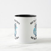 Voeg Jouw tekst Whimsical Astronaut Cat Coffee toe Mok (Midden)