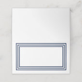 Voeg Jouw tekst White toe met Triple Navy Blue Bor Plaatskaartje (Buitenkant ongevouwen)