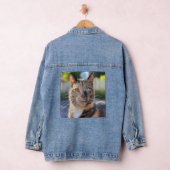 Voeg Kat Foto Aanpassen Toe Denim Jacket (Hangar)