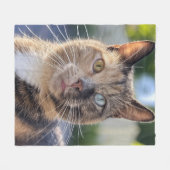 Voeg Kat Foto Aanpassen Toe Fleece Deken (Voorkant (Horizontaal))