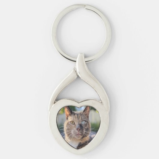 Voeg Kat Foto Aanpassen Toe Sleutelhanger (Voorkant)