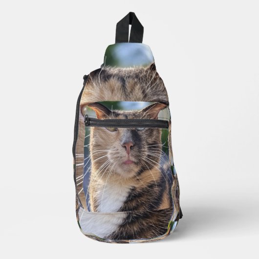 Voeg Kat Foto Aanpassen Toe Sling Bag (Voorkant)