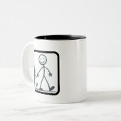 Voeg Kind's kunstwerk Vaderdag gepersonaliseerd to Tweekleurige Koffiemok (Voorkant links)