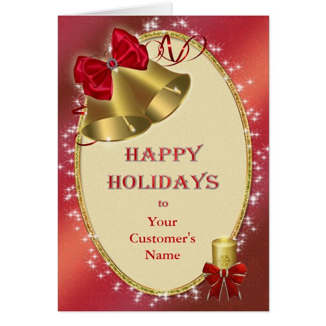 Voeg klantennaam aan Bedrijfs Kerstmis toe (Voorkant)