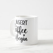 Voeg koffie in om te beginnen met elegante eenvoud koffiemok (Voorkant links)