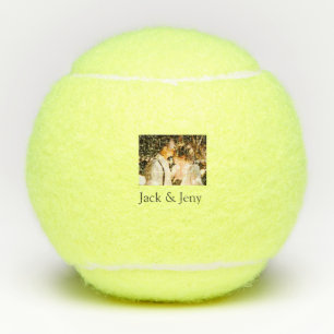 voeg koppel foto naam valentijnsdag liefde romanti tennisballen