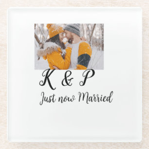 voeg koppel foto toe net nu getrouwd voeg naam let glazen onderzetter